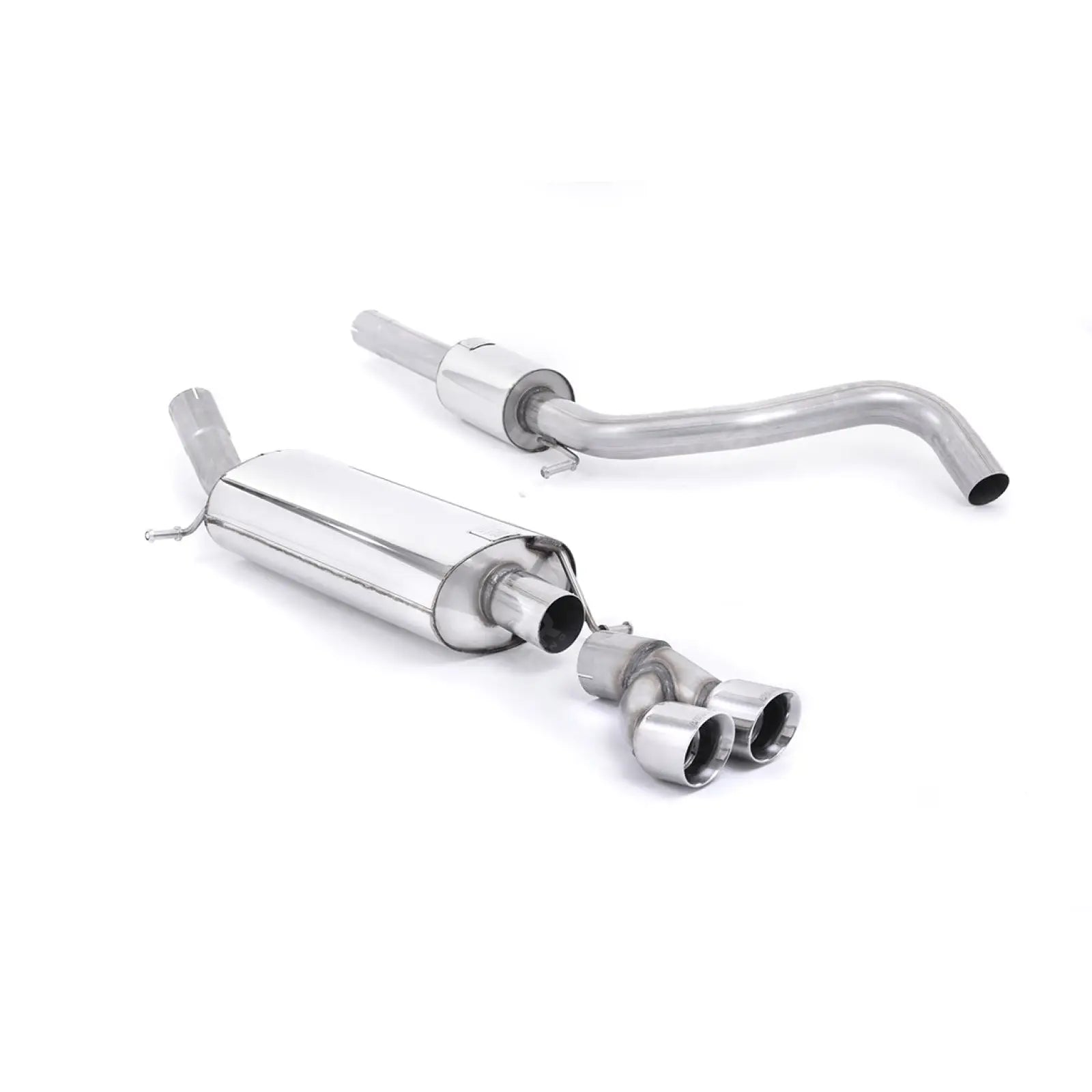Audi A1 1.4 TFSI S Line (122ps) 2010 - 2015 Milltek Sport Cat Back Exhaust Resonated (Quieter) - Polished Tips Exhaust