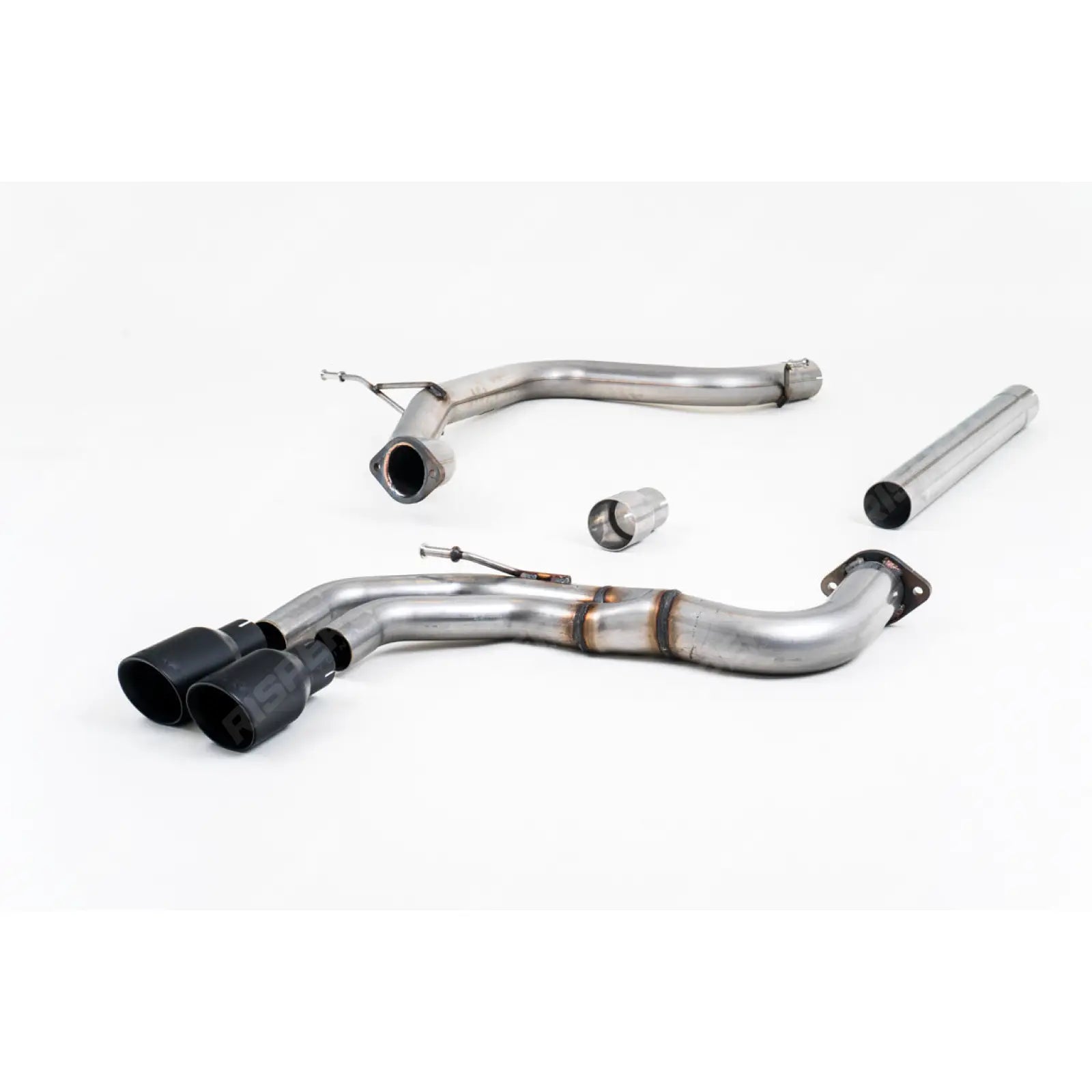 Audi A3 8V 2.0TDI 184PS 2013-2020 Milltek Sport Cat Back Exhaust System Non Resonated - (Louder) Cerakote Black Tips