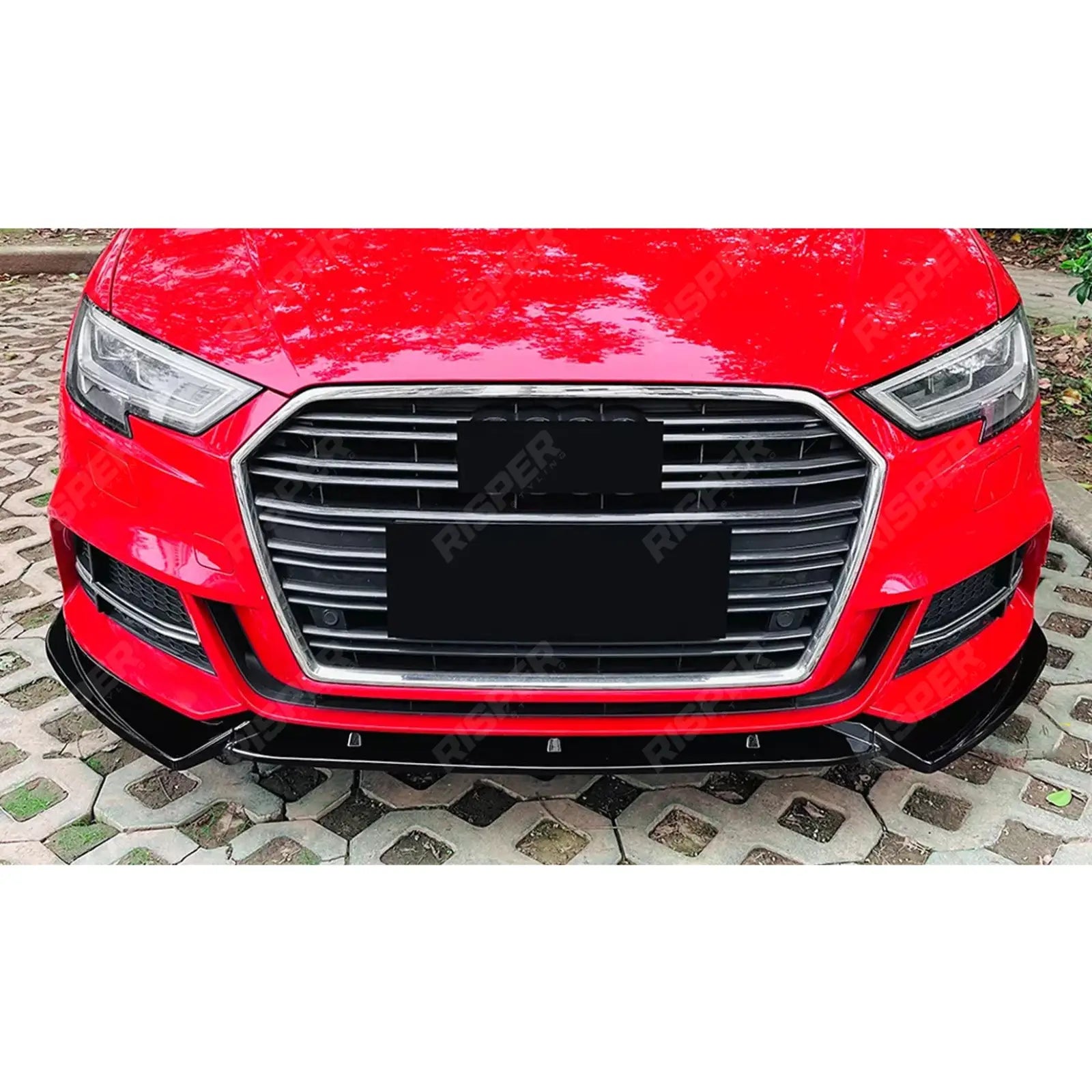 Audi A3 8V Facelift 2017-2020 Standard Models Front Splitter In Gloss Black Front Splitter