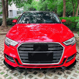 Audi A3 8V Facelift 2017-2020 Standard Models Front Splitter In Gloss Black Front Splitter