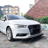 Audi A3 8V Pre Facelift 2013-2016 Standard Models Front Splitter In Gloss Black Front Splitter
