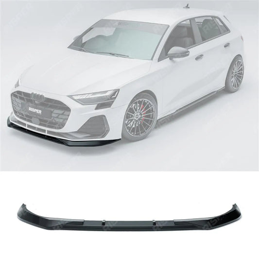 Audi A3 S Line S3 8Y Saloon / Sportback 2024+ - Front Splitter Lip In Gloss Black Front Splitter