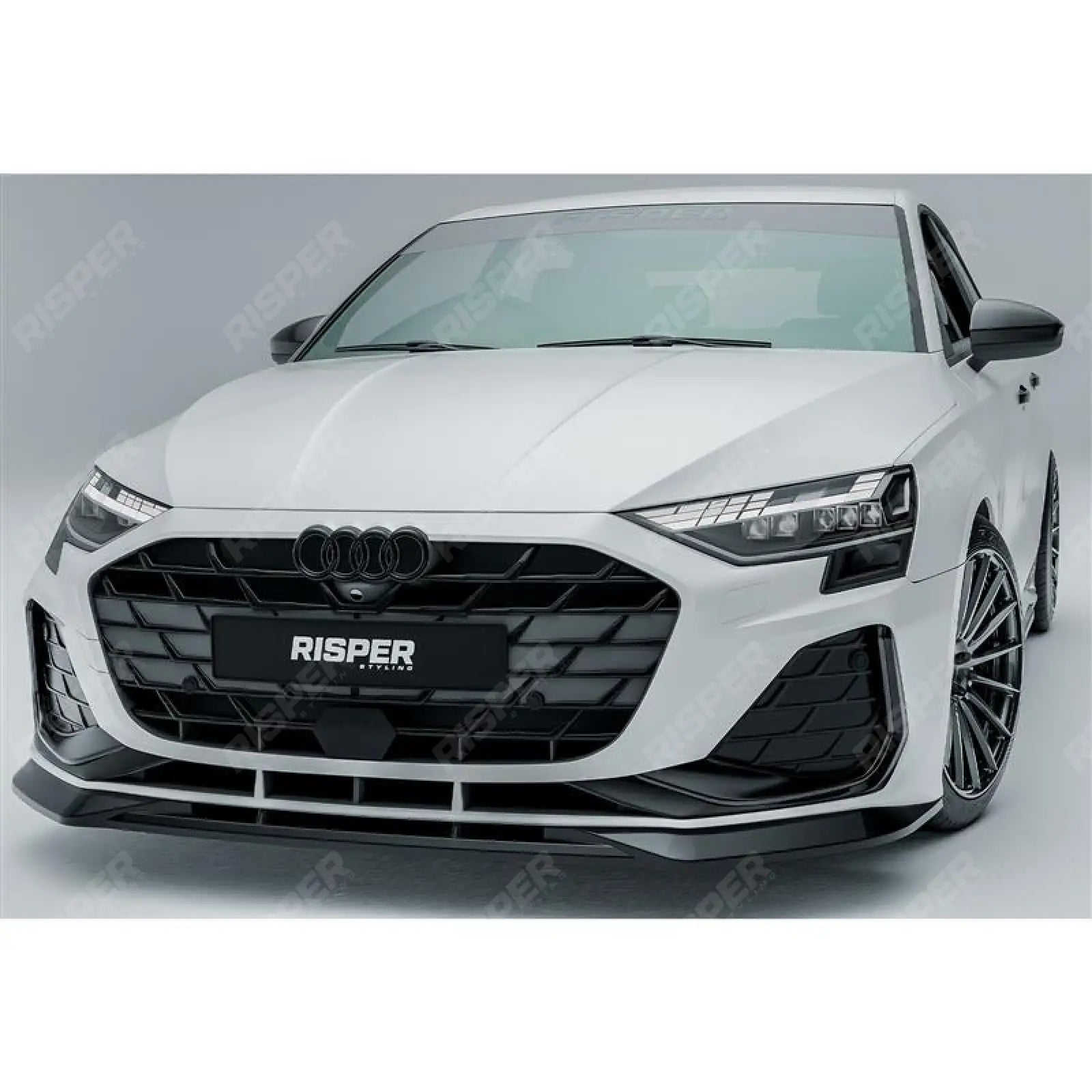 Audi A3 S Line S3 8Y Saloon / Sportback 2024+ - Front Splitter Lip In Gloss Black Front Splitter