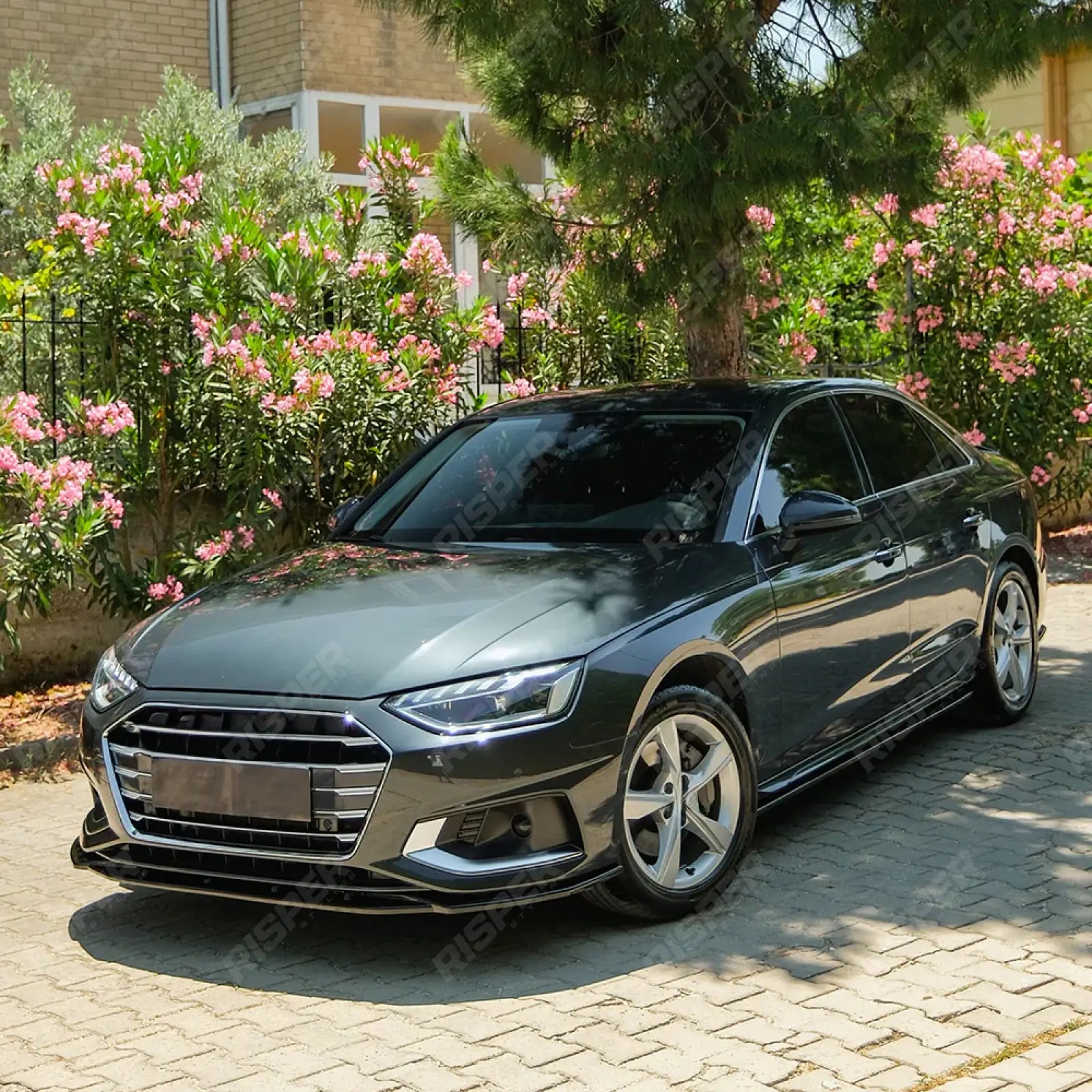 Audi A4 B9 Facelift 2019-2024 Front Splitter In Gloss Black Front Splitter