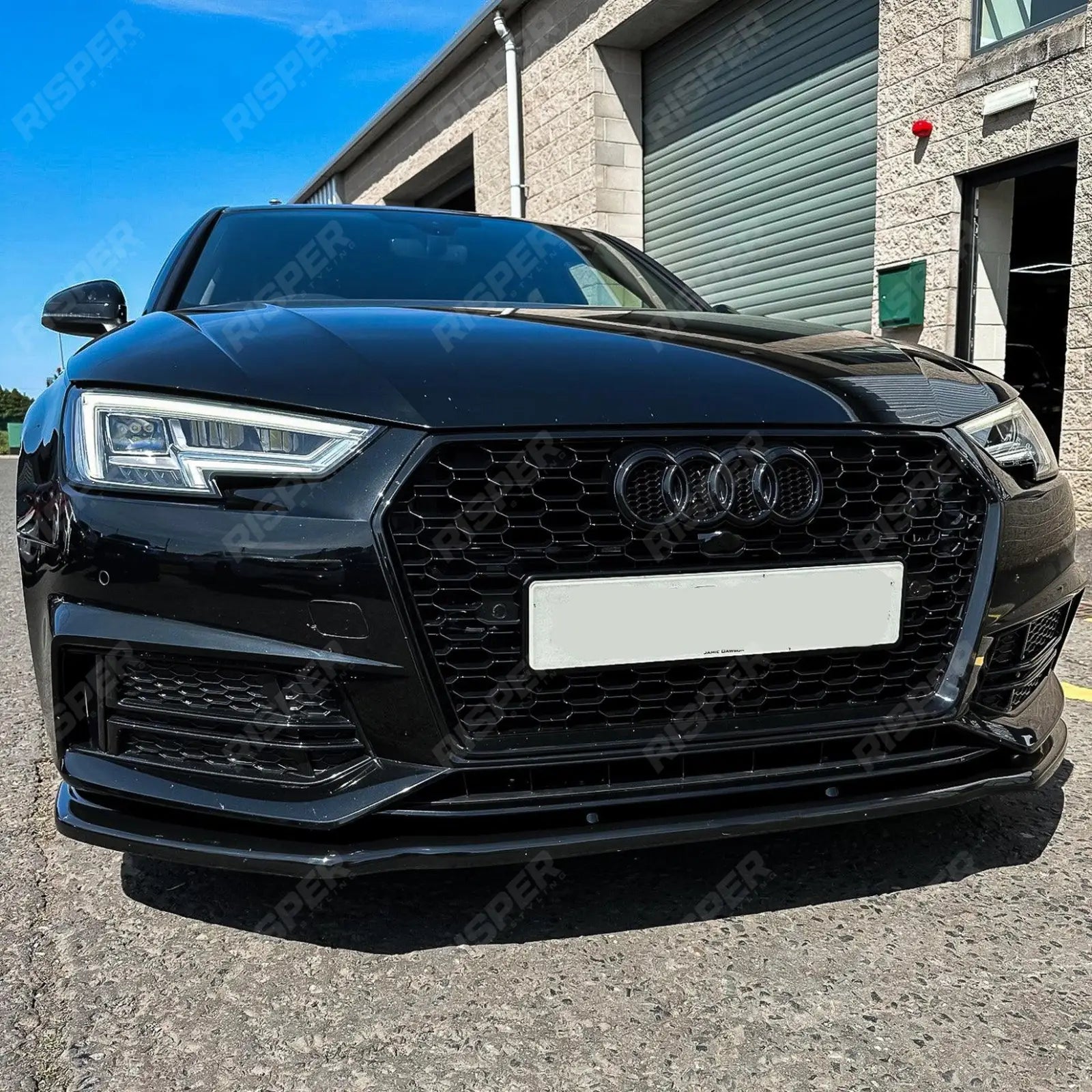 Audi A4 B9 S - Line/S4 2015 - 2019 Gloss Black Risper Front Splitter Lip