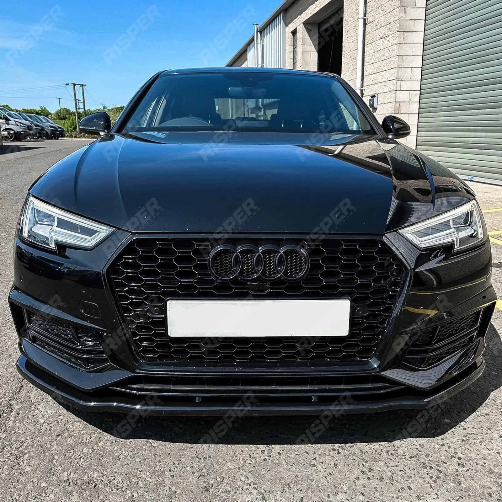 Audi A4 B9 S - Line/S4 2015 - 2019 Gloss Black Risper Front Splitter Lip