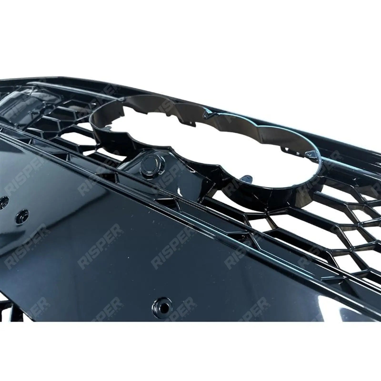 AUDI A6 / S6 C8 2019+ GLOSS BLACK RS6 STYLE HONEYCOMB GRILL FITS WITH ACC AND WITHOUT Grilles