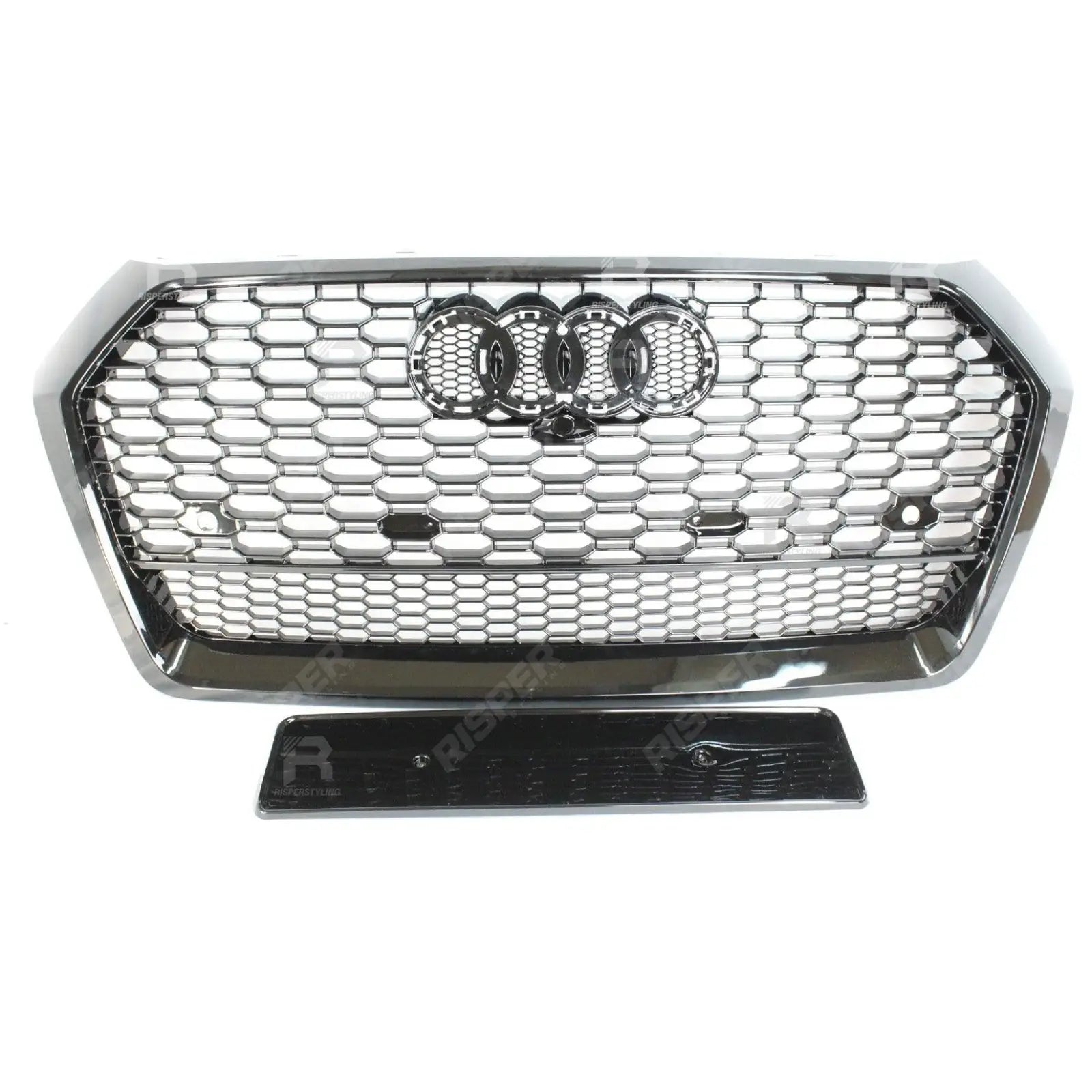 Audi Q5 / SQ5 2016 - 2019 Gloss Black 'RSQ5 Style' Honeycomb Grill