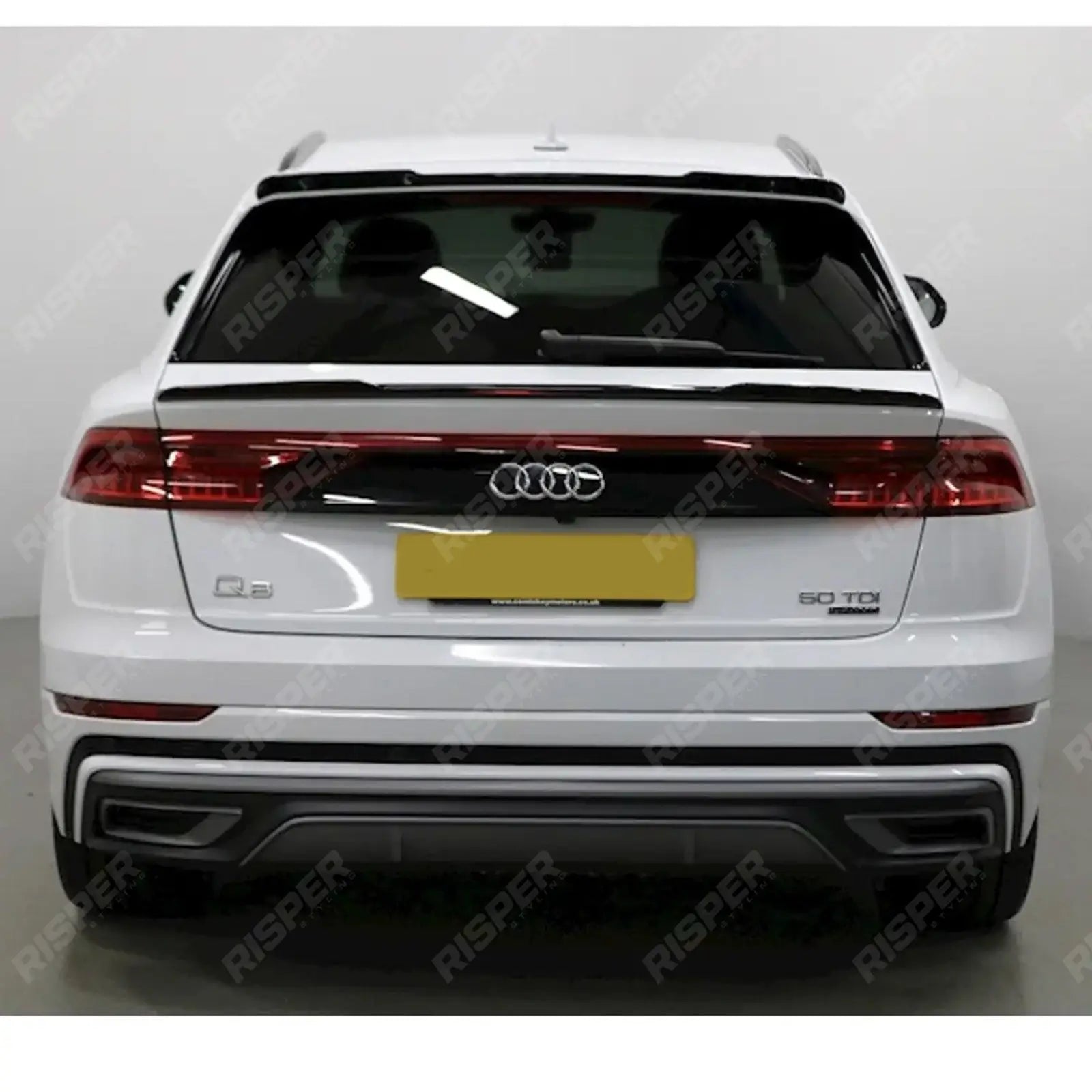 Audi Q8 2018+ Gloss Black Risper Upper Spoiler Lip Extension