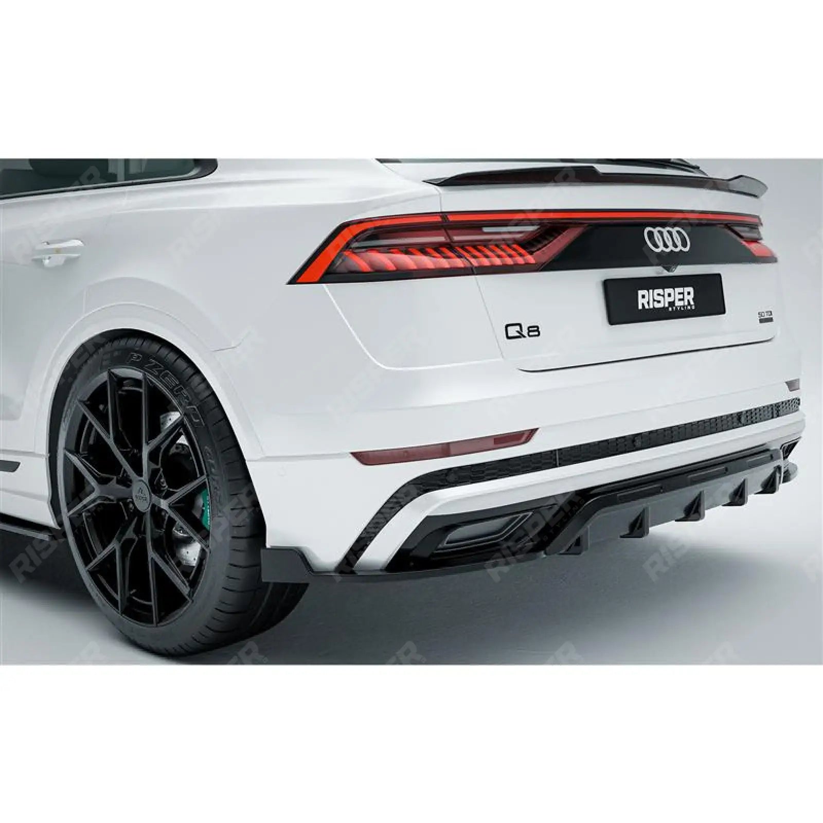 Audi Q8 S Line 2018-2023 Full Aero Low Line Kit In Gloss Black By Risper Styling Aero Kit