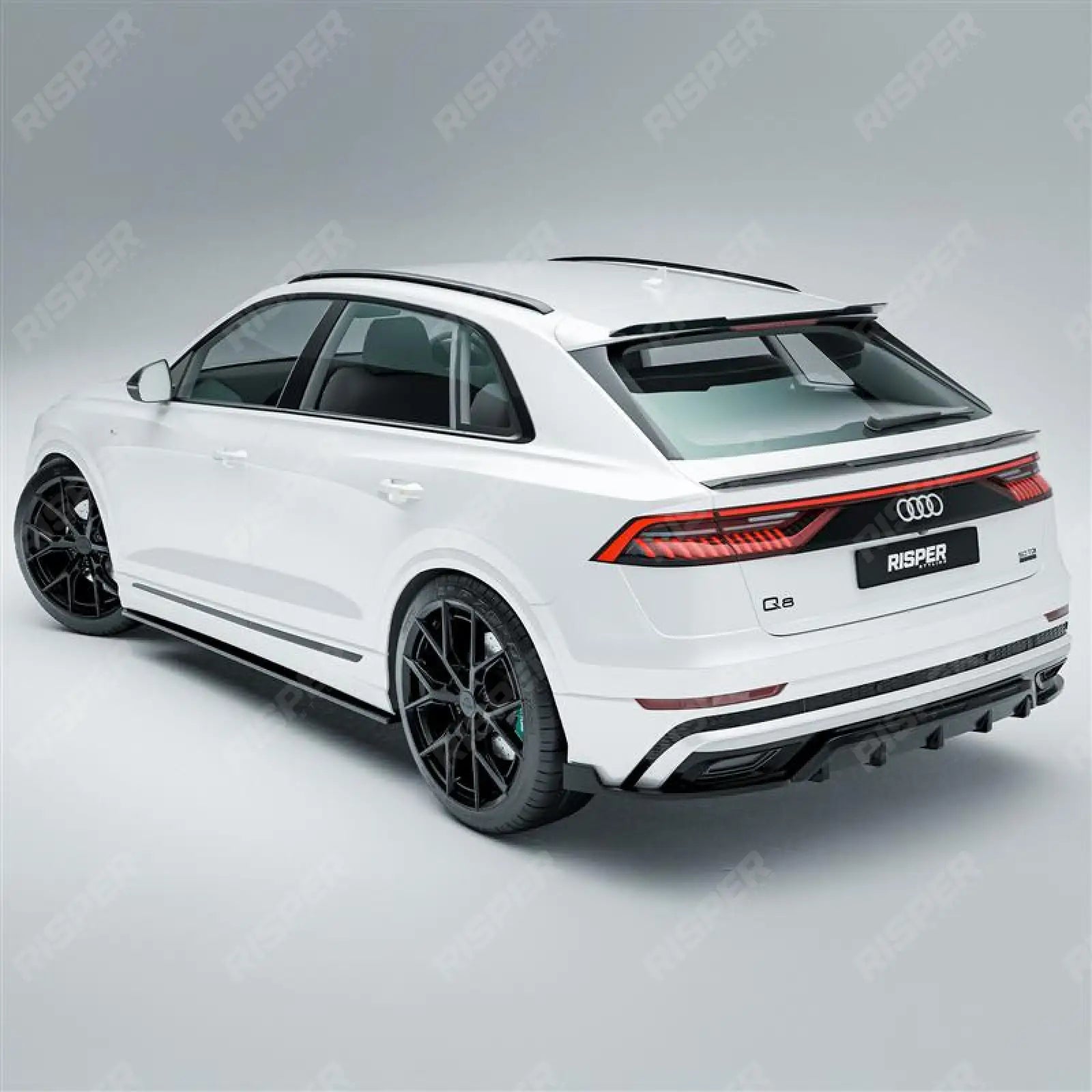 Audi Q8 S Line 2018-2023 Full Aero Low Line Kit In Gloss Black By Risper Styling Aero Kit