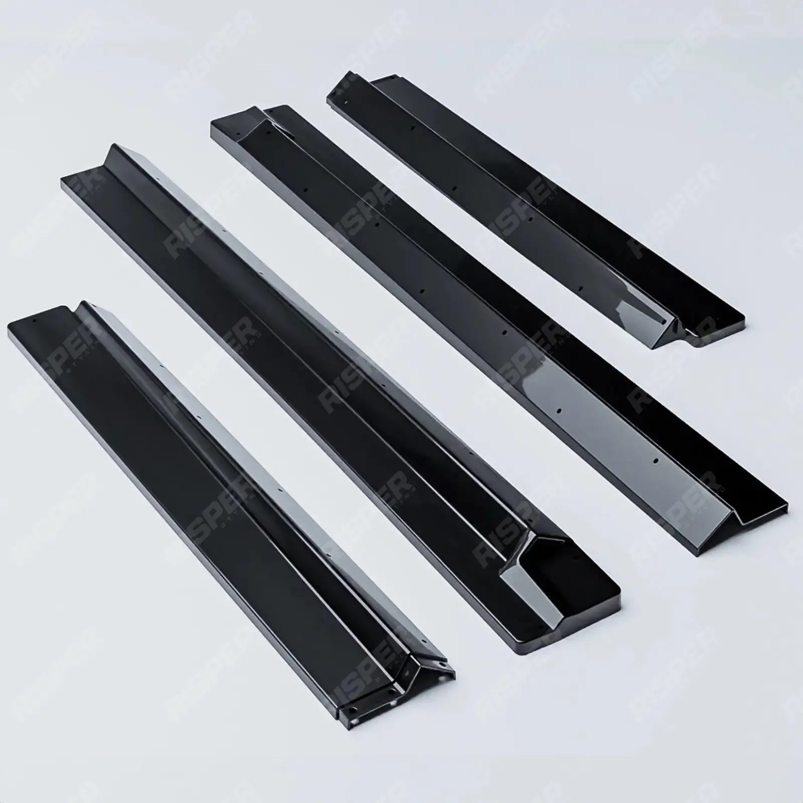 Audi Q8 S - Line 2018 On Side Skirt Splitters 2 Piece In Gloss Black