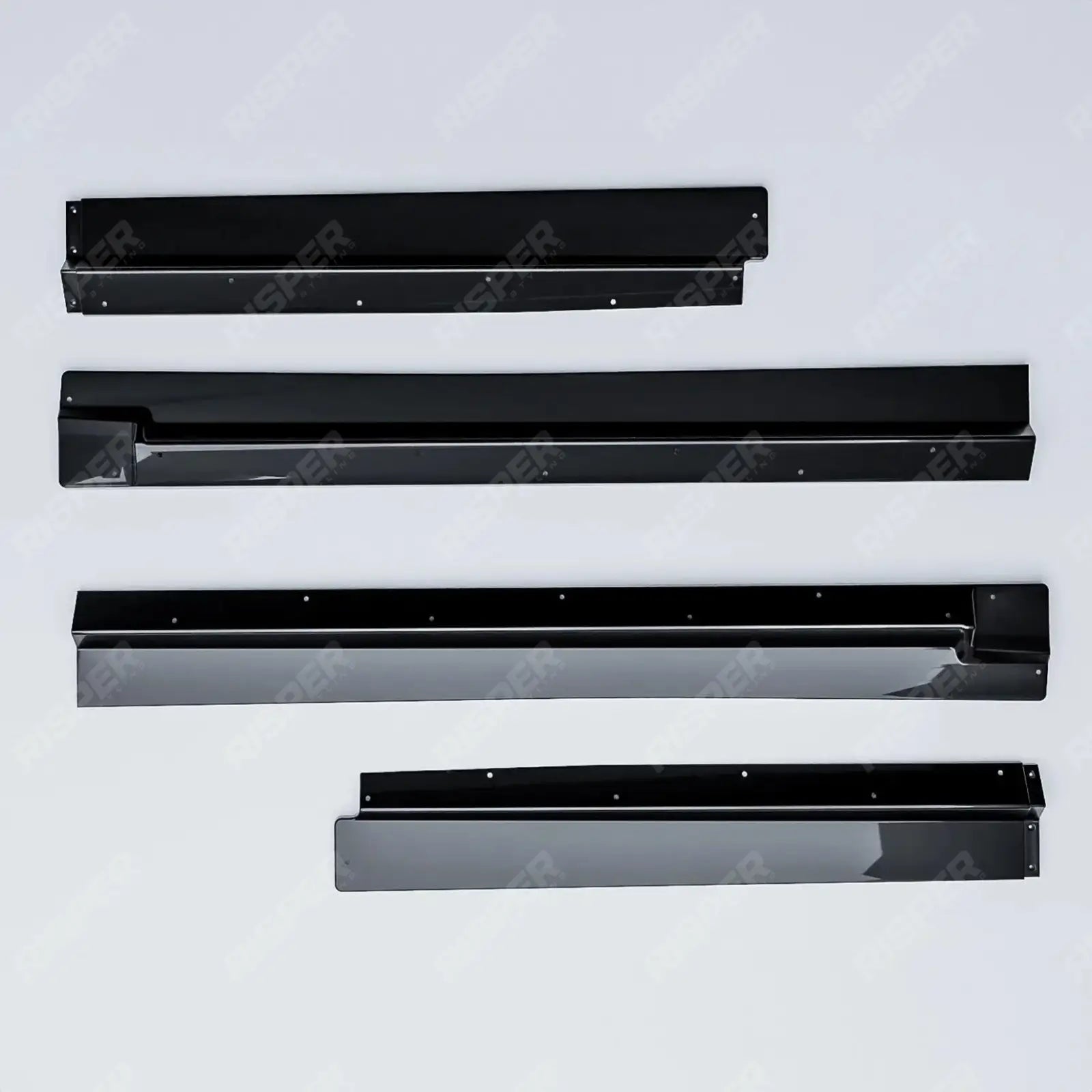 Audi Q8 S - Line 2018 On Side Skirt Splitters 2 Piece In Gloss Black