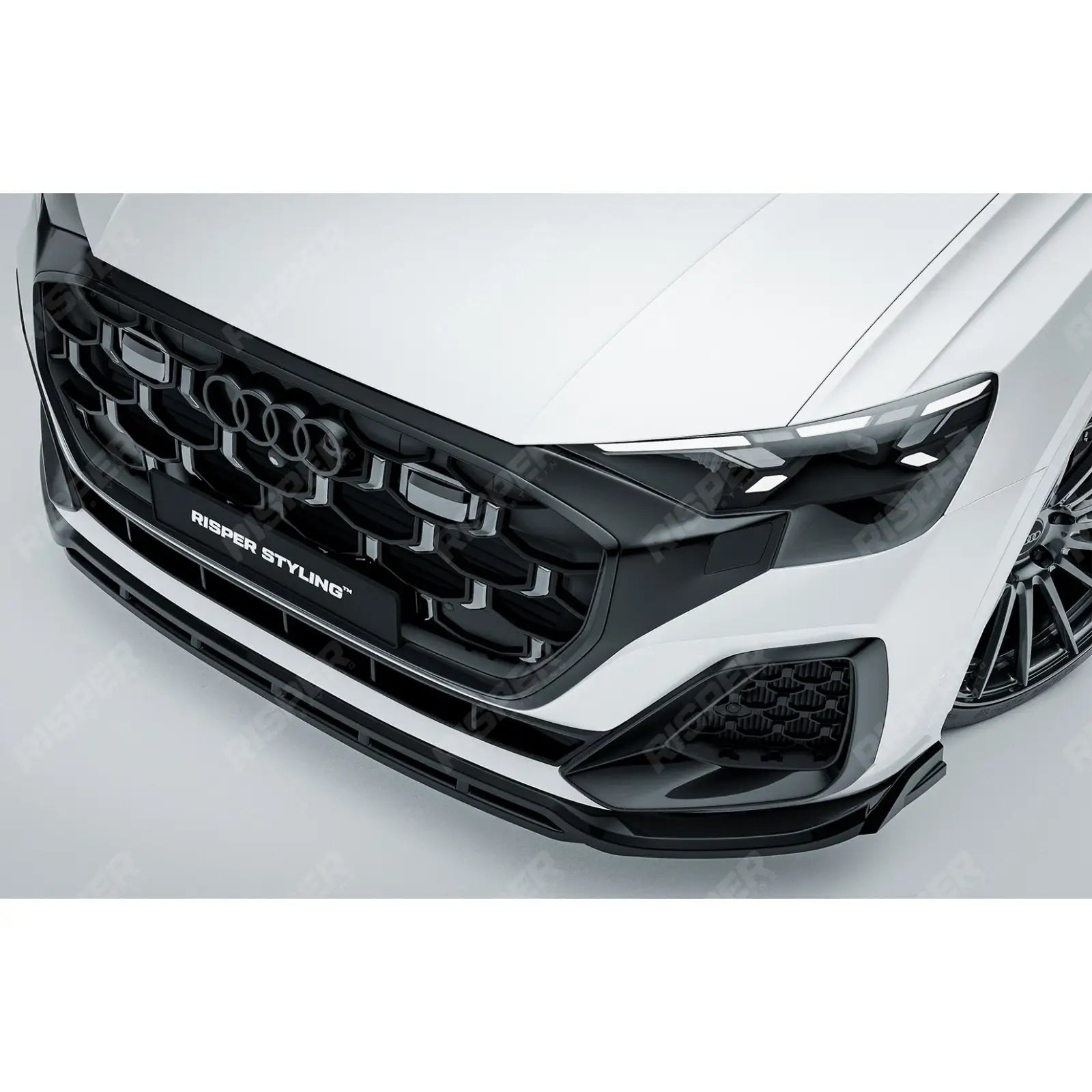 Audi Q8 S Line 2023+ Gloss Black Risper Front Splitter Lip Front Splitter