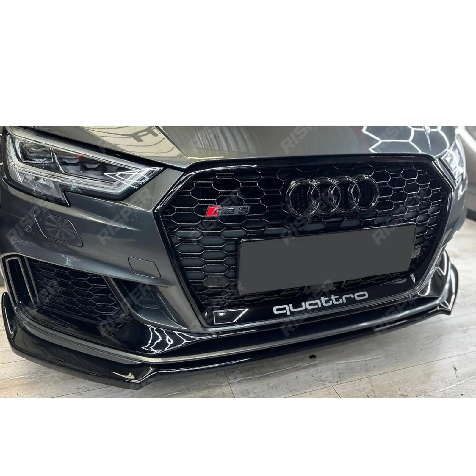 Audi RS3 (8V) Facelift 2017 - 2020 Gloss Black Risper Front Splitter