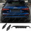 Audi S3 8Y 2020 - 2024 Rear Diffuser Valance / A3 S - LINE 8Y 2020 - 2024 Rear Diffuser Valance In Gloss Black