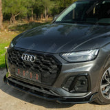 Audi SQ5 / Q5 S - Line Mk2 Facelift 2020 - 2024 Front Splitter In Gloss Black