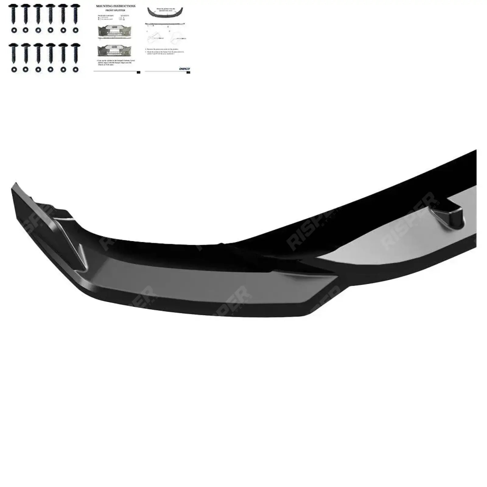 Audi SQ5 / Q5 S - Line Mk2 Facelift 2020 - 2024 Front Splitter In Gloss Black