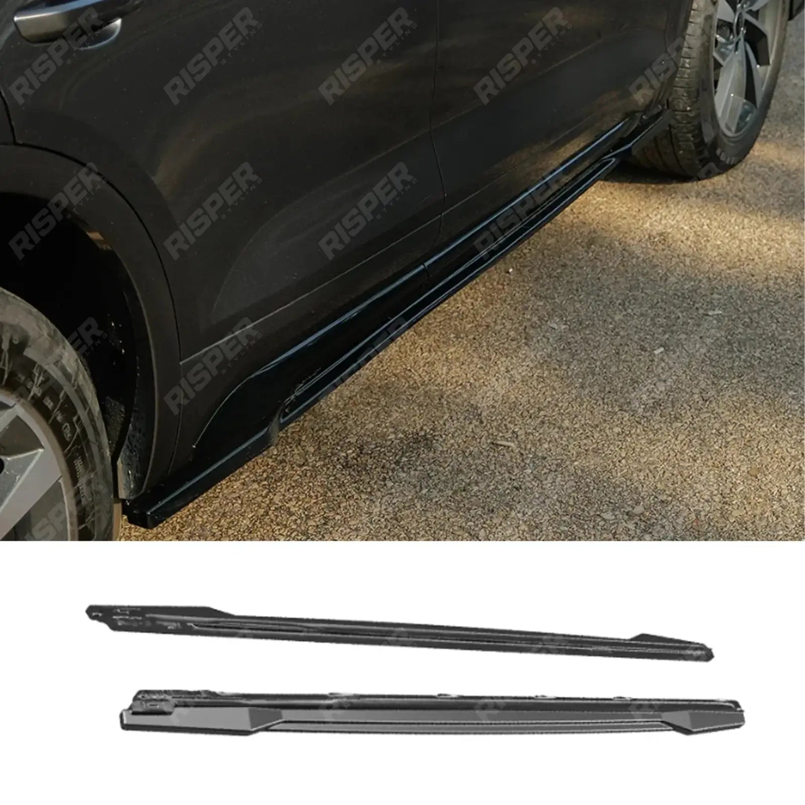 Audi SQ5 / Q5 S - Line Mk2 Facelift 2020 - 2024 Side Skirts In Gloss Black (2 Pcs)