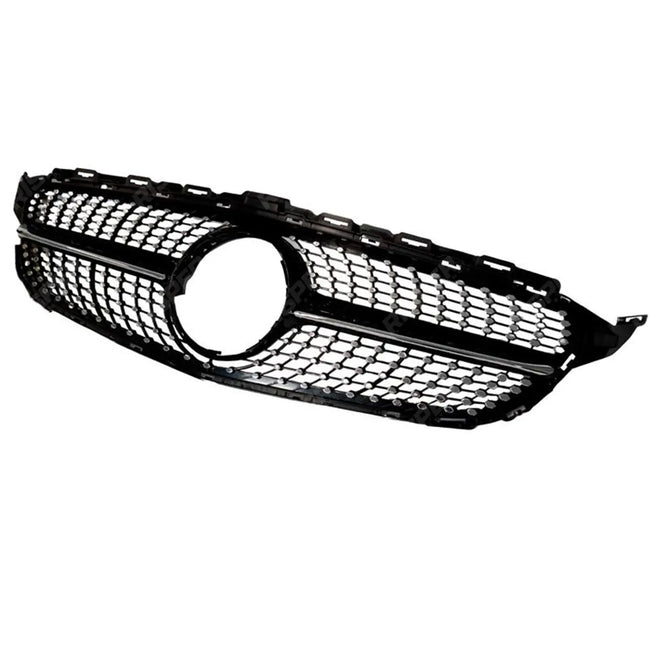 Black and Chrome Diamond Grill (Without Camera) For Mercedes C205 W205 2015-2018 Secondary image