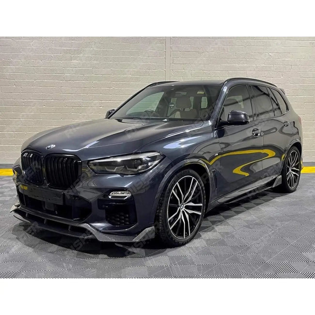 Black Knight Front Splitter in Carbon Look For BMW X5 G05 M Sport 2018-2022 Secondary image
