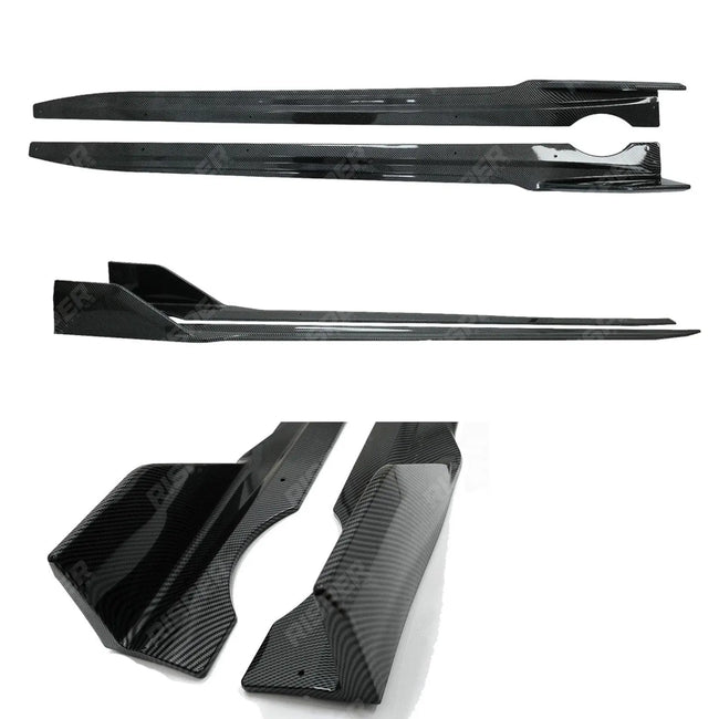 Black Knight Side Skirt Splitters in Carbon Look For BMW X5 G05 M Sport 2018+ Secondary image