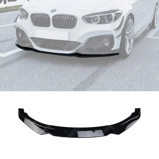BMW 1 SERIES F20 F21 LCI STANDARD (NON M SPORT) 2015-2019 3PC FRONT SPLITTER IN GLOSS BLACK Front Splitter