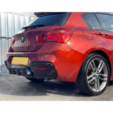 Bmw 1 Series F20 M Sport Lci 2015 - 2019 Rear Diffuser In Carbon Look 00____
