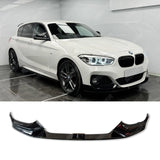 BMW 1 Series F20 M Sport LCI Facelift 2015 - 2019 Gloss Black Front Splitter Lip