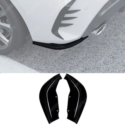 BMW 1 SERIES F40 M SPORT 2019-2024 REAR BUMPER CORNER SPLITTERS IN GLOSS BLACK Rear Side Splitters