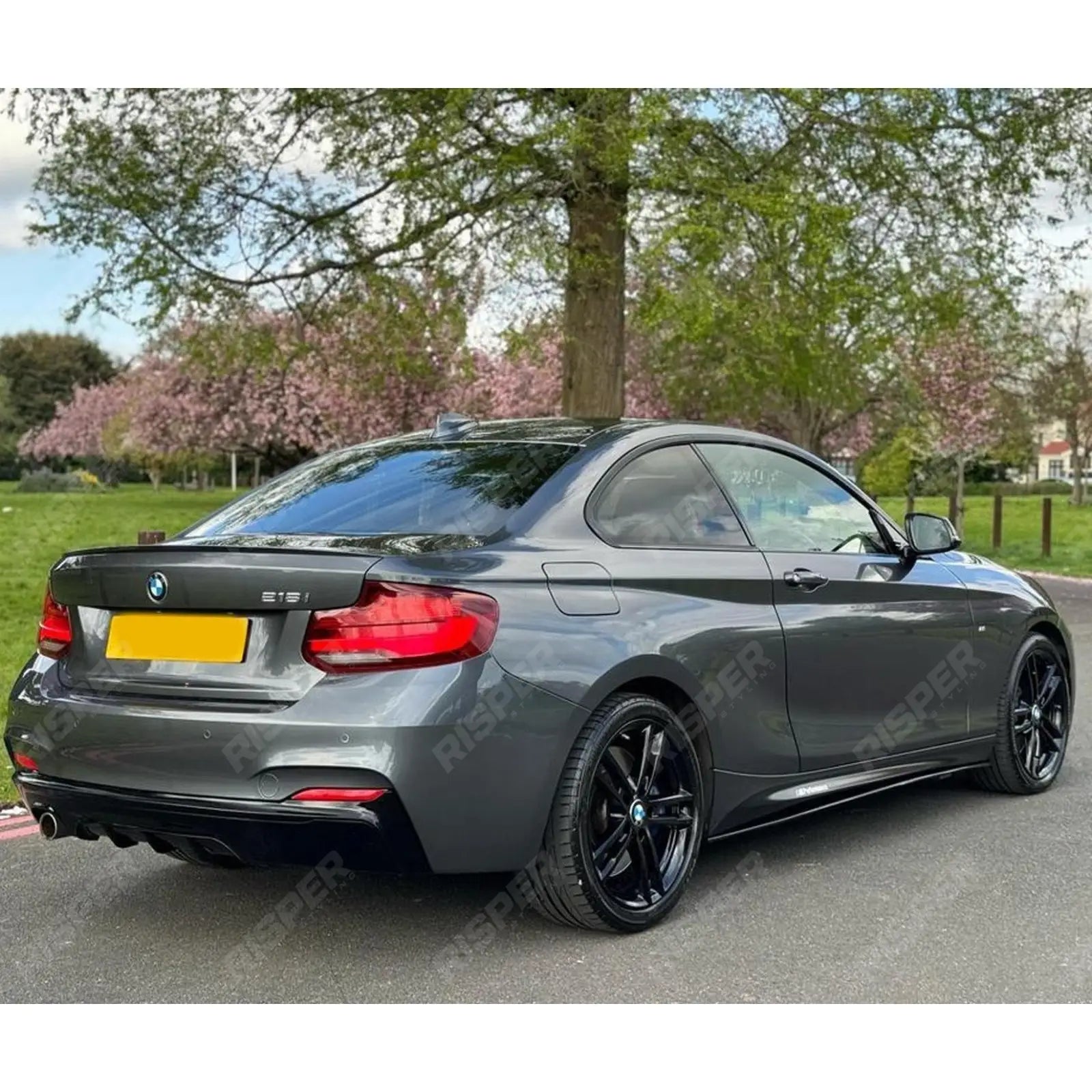 Bmw 2 Series F22 M Sport 2014 - 2021 Rear Diffuser In Gloss Black 0___