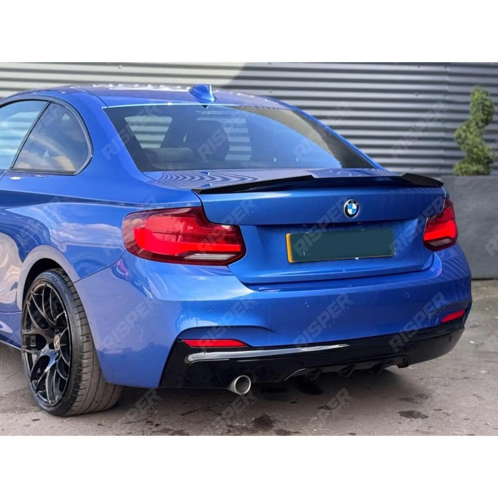 Bmw 2 Series F22 M Sport 2014 - 2021 Rear Diffuser In Gloss Black 0___
