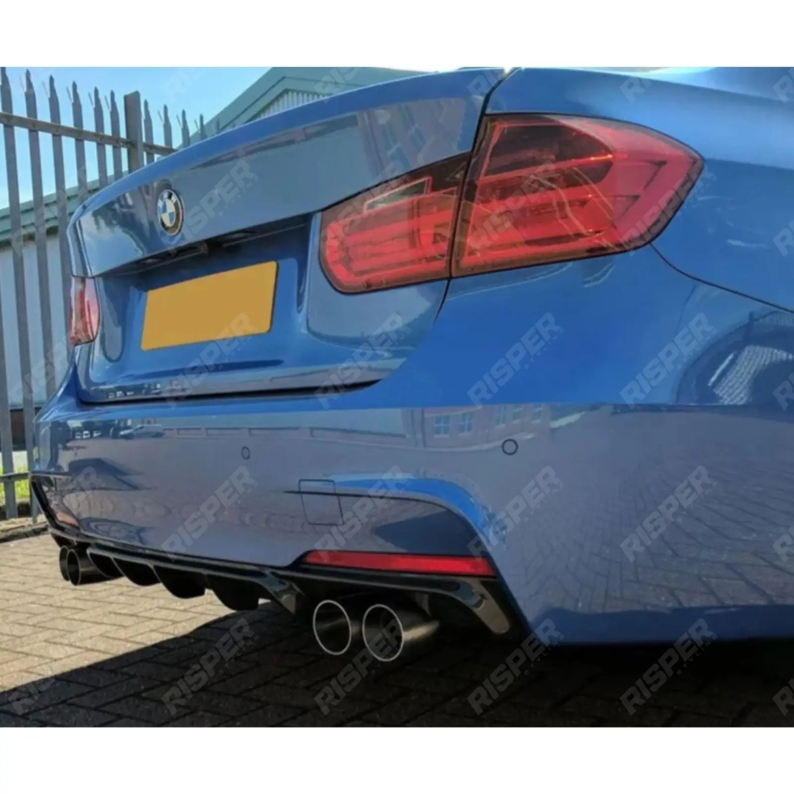 BMW 3 Series F30 M Sport 2012-2018 Gloss Black Full Aero Body Kit - Diffuser 00__00 Aero Kit