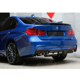 BMW 3 Series F30 M Sport 2012-2018 Matte Black Full Aero Body Kit - Diffuser 00__00 Aero Kit