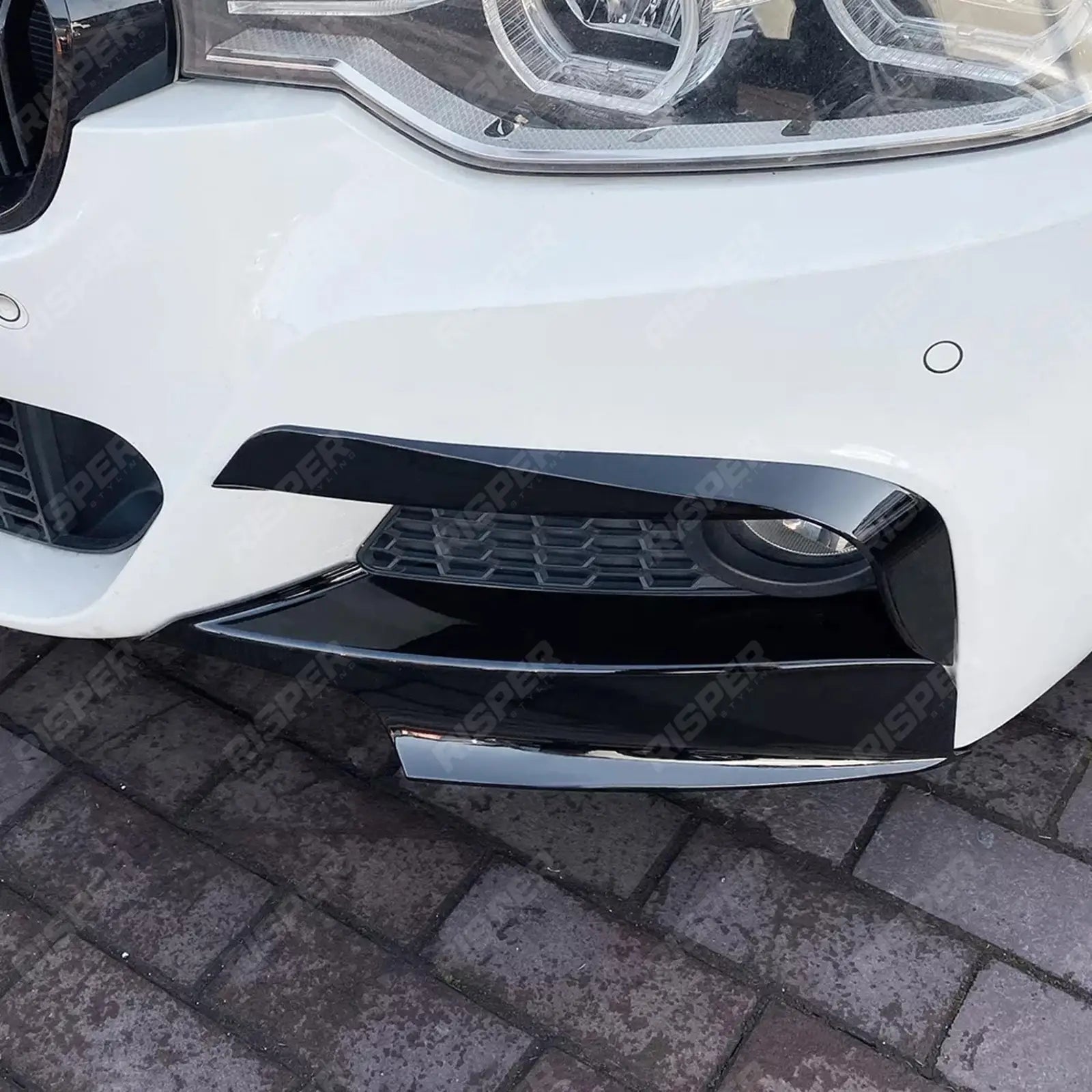BMW 3 SERIES F30 M SPORT 2012-2019 FRONT UPPER CANARDS IN GLOSS BLACK Body Trims