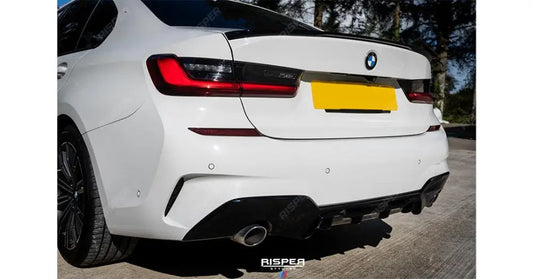 BMW 3 Series G20 2019 - 2021 (Pre - LCI) Gloss Black M Sport Rear Diffuser - Dual Exit