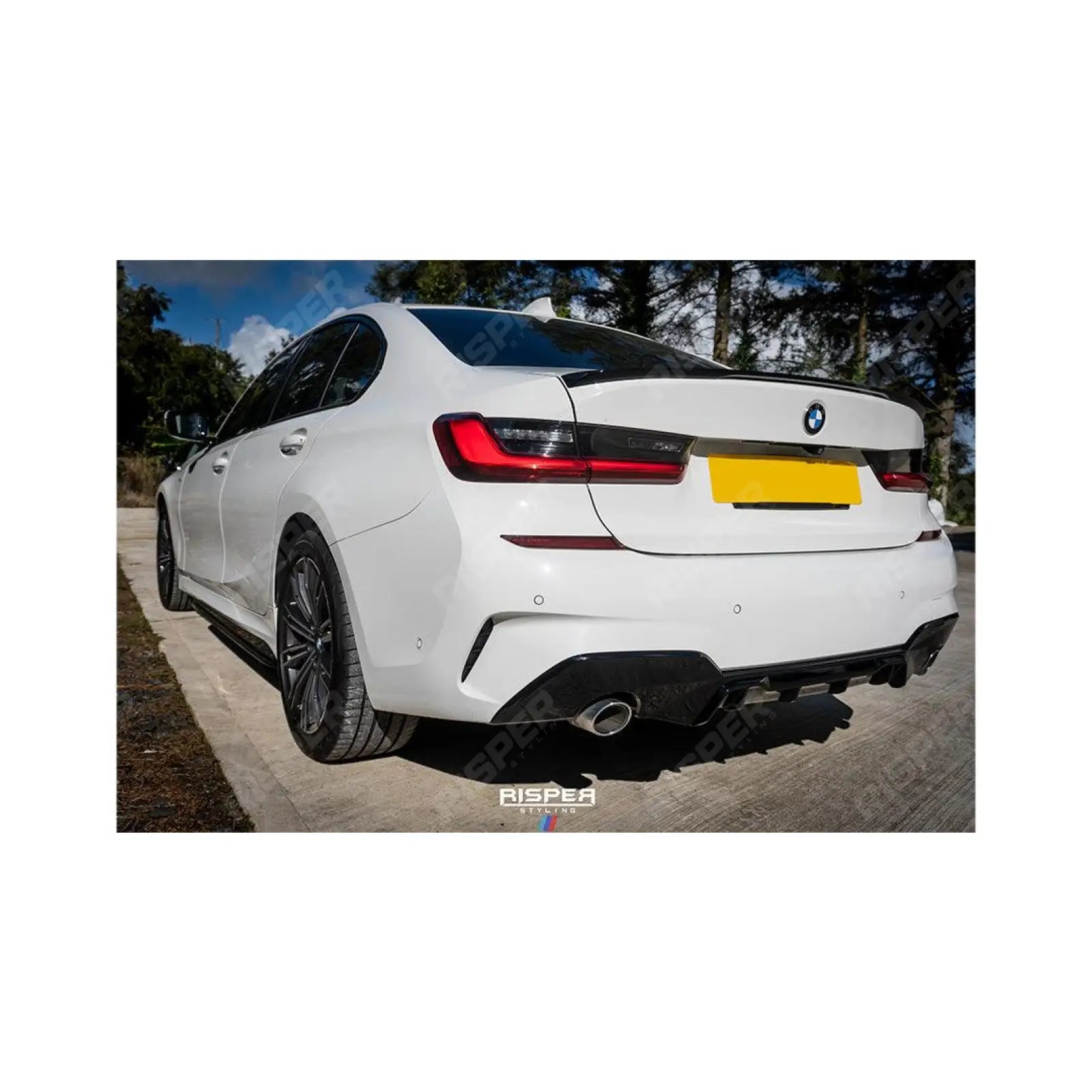 BMW 3 Series G20 2019 - 2021 (Pre - LCI) Gloss Black M Sport Rear Diffuser - Dual Exit