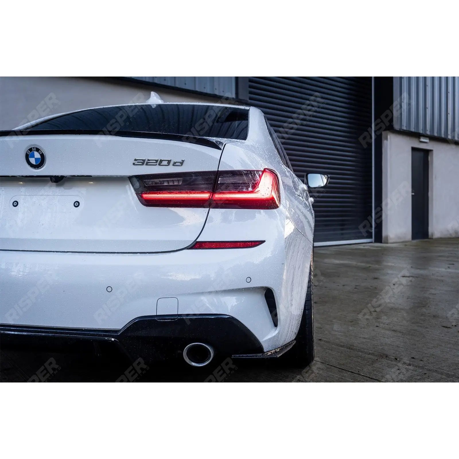 BMW 3 Series G20 G28 2018+ Gloss Black Rear Spats Extensions for M Sport Bumper