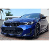 BMW 3 Series G20 LCI M Sport Facelift 2022+ Gloss Black Front Splitter Lip