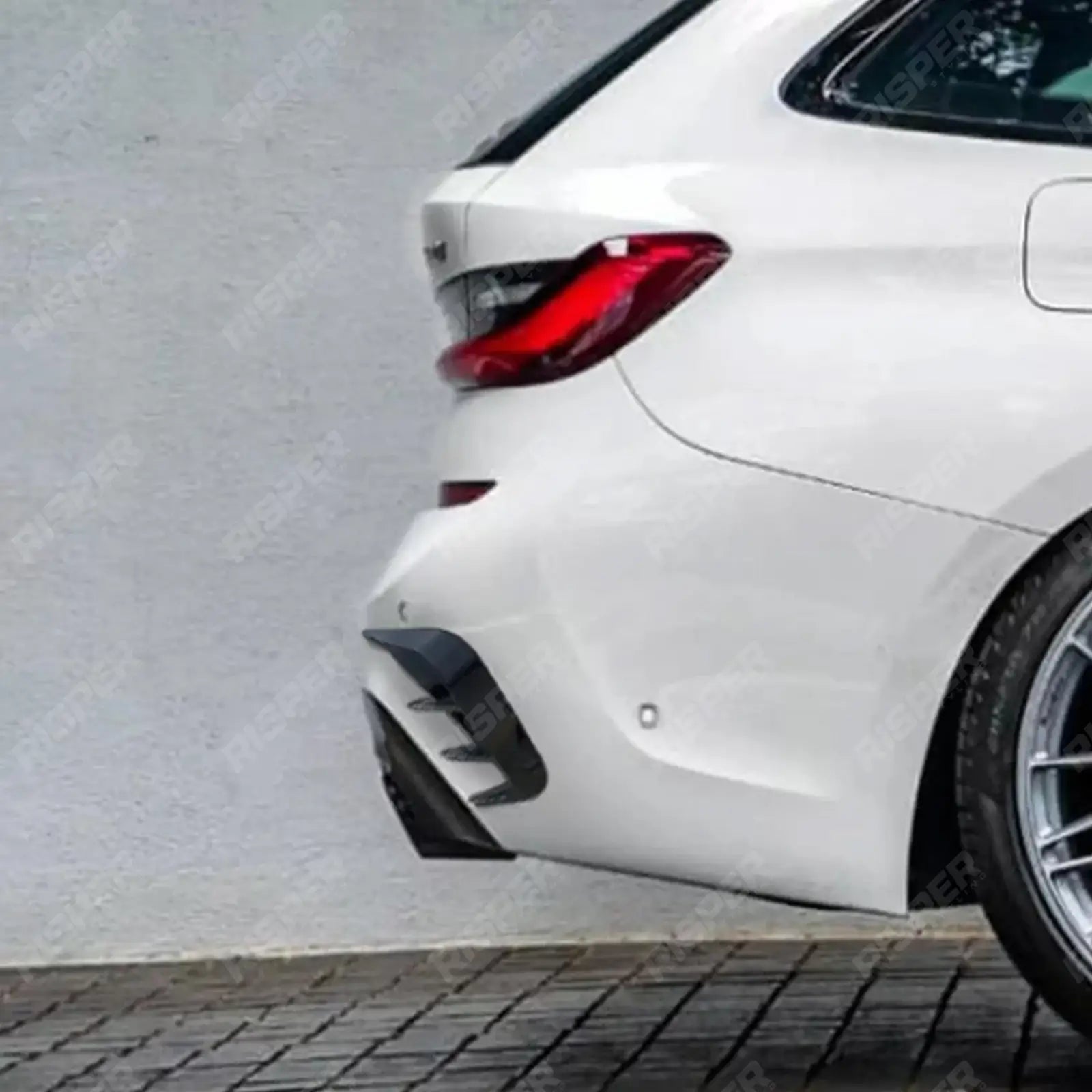 BMW 3 SERIES TOURING G21 2019-2022 REAR BUMPER SPORT VENTS IN GLOSS BLACK Body Trims