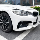 BMW 4 SERIES F32 & F36 2014-2020 M SPORT FRONT UPPER CANARDS IN GLOSS BLACK Body Trims