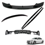 BMW 4 Series F32 M Sport 2014 - 2020 Gloss Black Full Aero Body Lip Kit - Diffuser 0___0