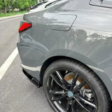 BMW 4 SERIES G22 G23 M SPORT 2020+ REAR BUMPER CORNER SPLITTERS IN GLOSS BLACK Rear Side Splitters