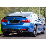 BMW 4 Series M Sport F32 F36 - Gloss Black Dual Exit Rear Diffuser