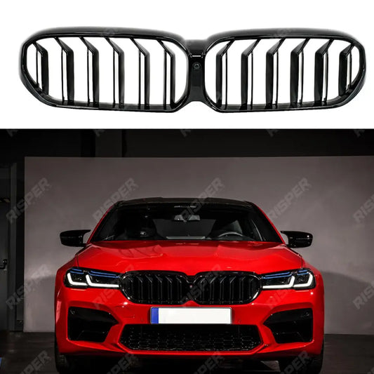 BMW 5 Series G30 G31 2021+ LCI Upgrade Front Grill in Gloss Black - M5 Look