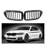 BMW 5 Series G30 G31 Pre LCI 2017 - 2020 M5 Style Solid Slat Upgrade Front Grill In Gloss Black