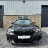 BMW 5 Series G30 M Sport LCI Facelift 2021+ Gloss Black Front Splitter Lip