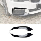 BMW 5 SERIES G30 (PRE LCI) 2017-2020 FRONT BUMPER CORNER SPLITTER IN GLOSS BLACK Body Trims