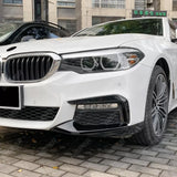 BMW 5 SERIES G30 (PRE LCI) 2017-2020 FRONT BUMPER CORNER SPLITTER IN GLOSS BLACK Body Trims