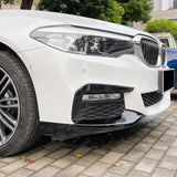 BMW 5 SERIES G30 (PRE LCI) 2017-2020 FRONT BUMPER CORNER SPLITTER IN GLOSS BLACK Body Trims